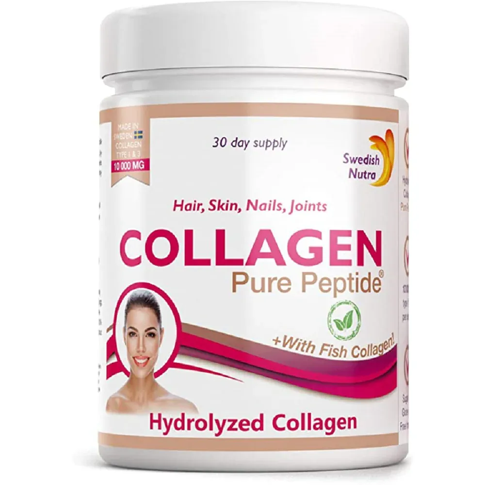 swedish nutra مسحوق ببتيد الكولاجين السمكي النقي Collagen 10000