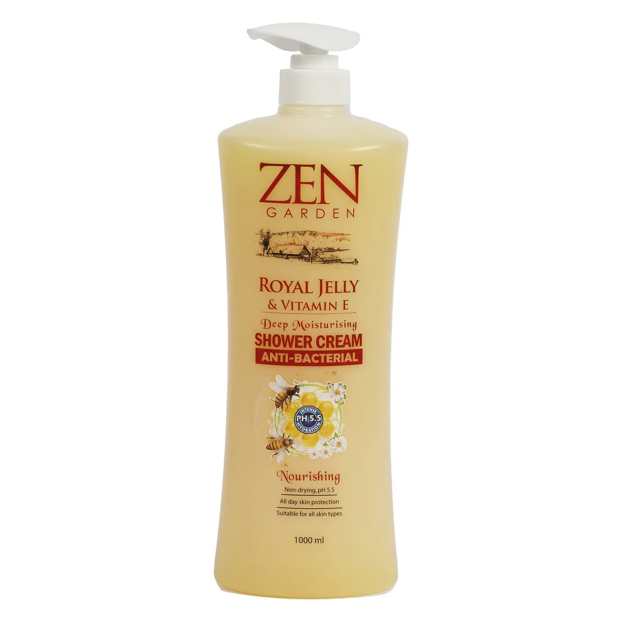 Zen كريم استحمام بغذاء ملكات النحل وفيتامين E