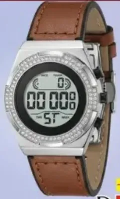 Tomi Ladies Digital Leather Watch