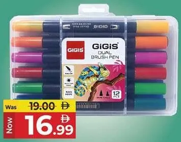 Gigis Dual Tip Brush Pens Assorted