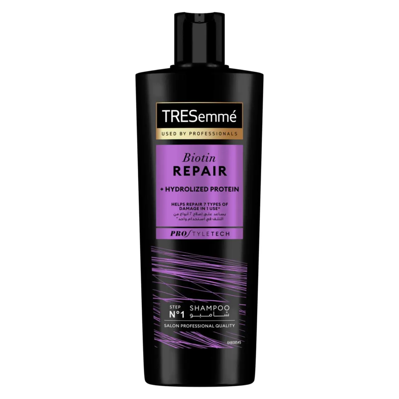 Tresemme شامبو Prostyletech بالبيوتين للإصلاح + بروتين متحلل يساعد على إصلاح 7 أنواع من التلف في استخدام 1