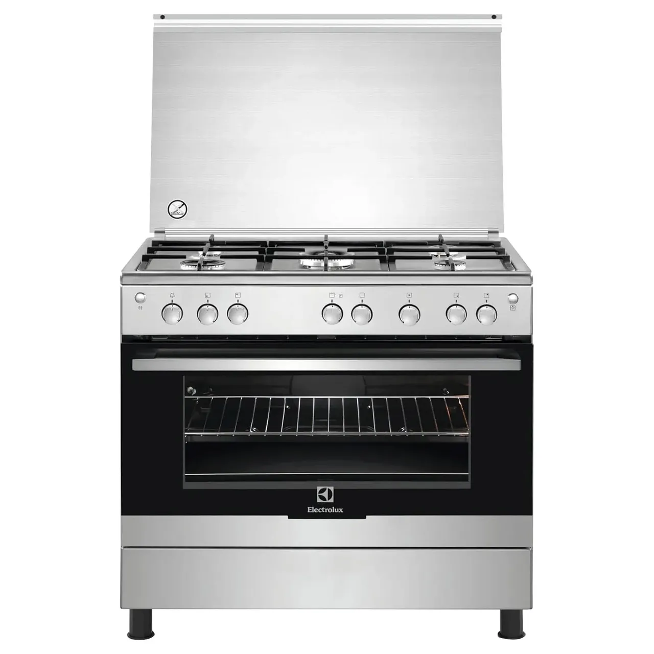 Electrolux طباخ غاز 90cm EKG9000A4X، ستانلس ستيل، 5 شعلات