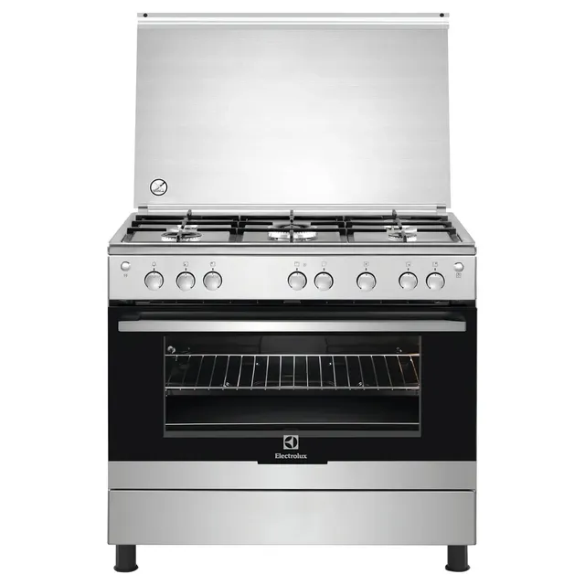 Electrolux 90cm Gas Cooker EKG9000A4X, Stainless Steel, 5 Burners