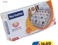 Fine Feather Fitted Sheet Single