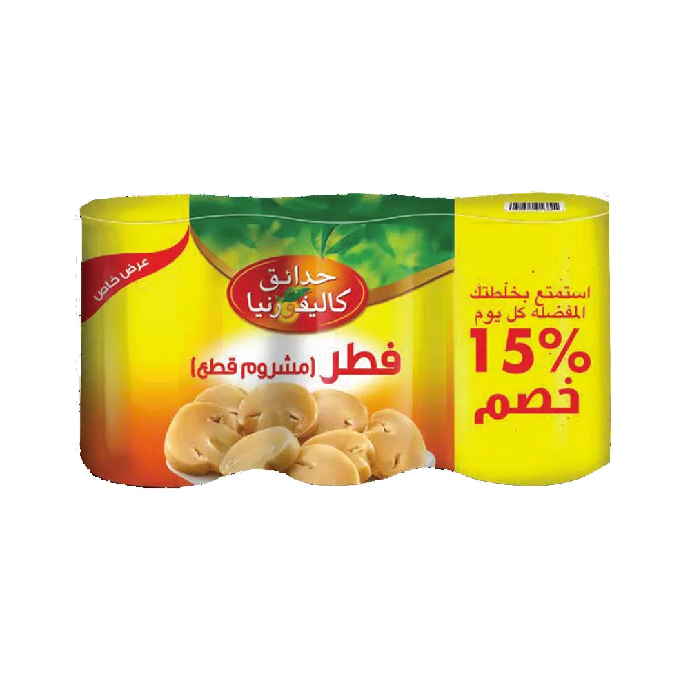 California Garden قطع وأعناق الفطر 3x425 g