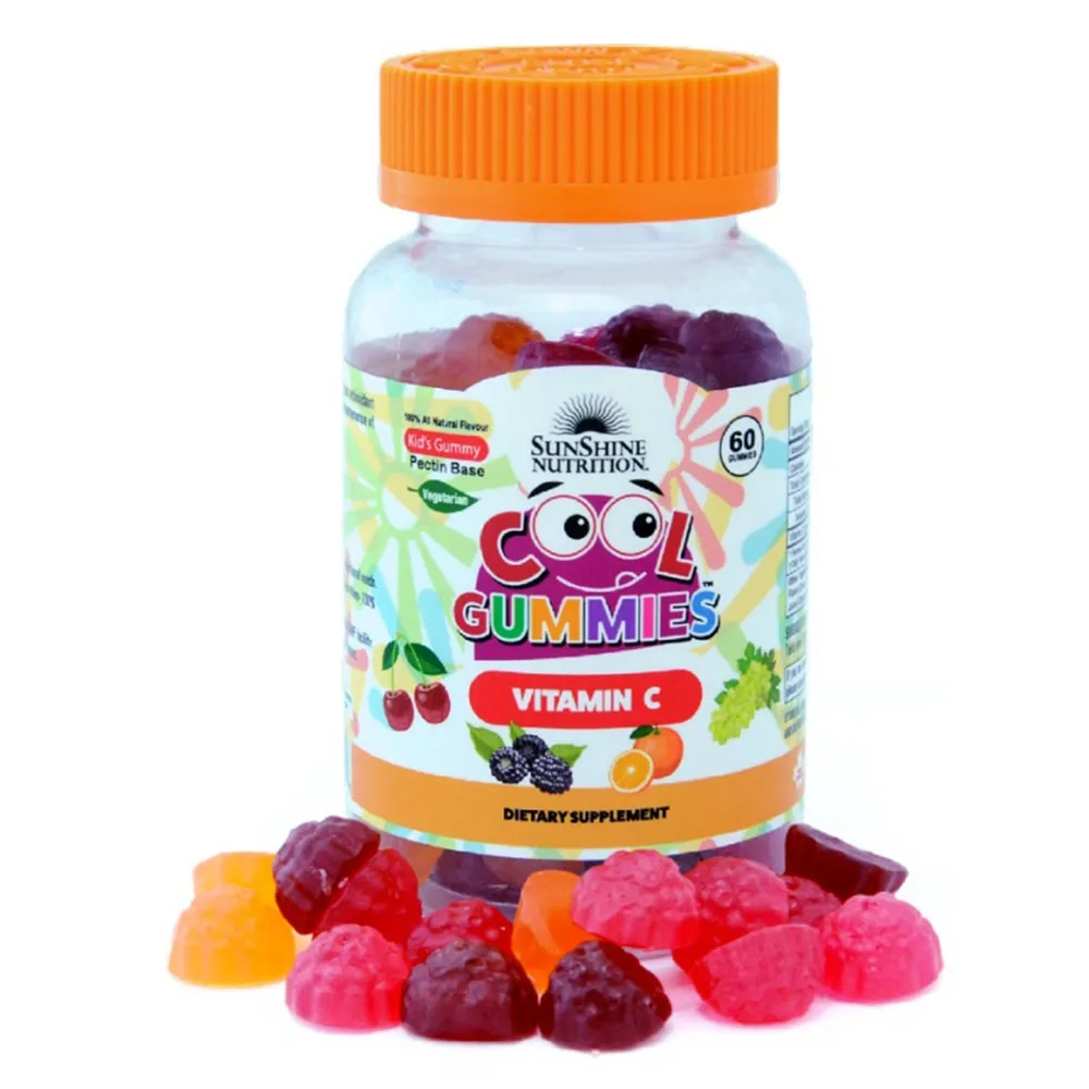 Sunshine Nutrition حلوى Cool الجيلاتينية بفيتامين C عدد 60 pcs