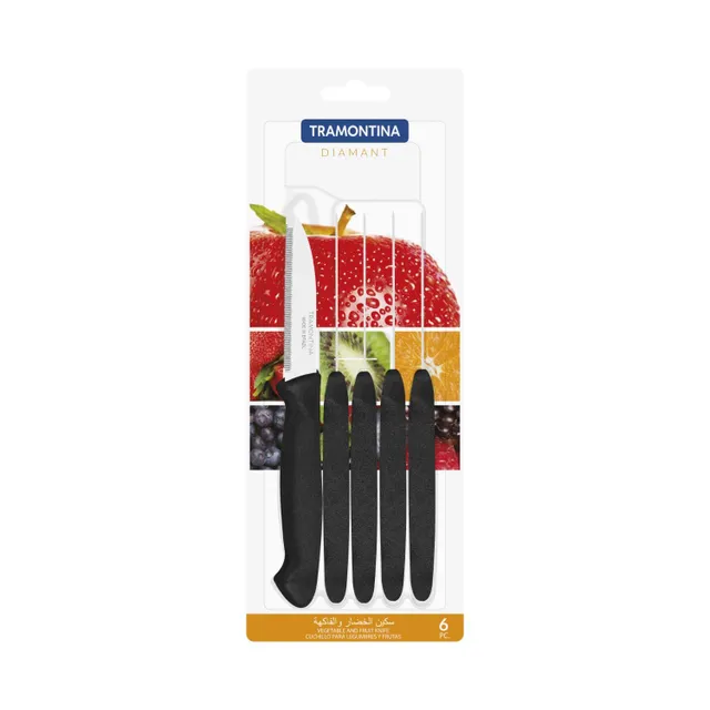 Tramontina Paring Knife Set Black