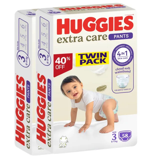 Huggies Pant Size 3 (6- ) - 2 x 58Pcs