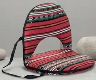Foldable Floor Camping Chair Round Assorted