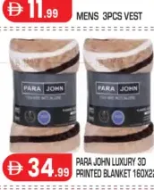 Para John بطانية فاخرة بطباعة 3D