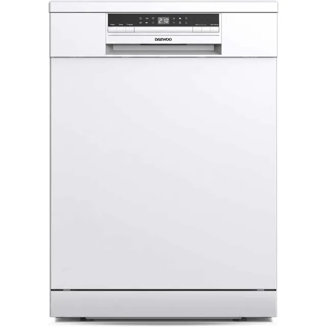 Daewoo Freestanding Dishwasher, 14 Place Settings, 6 Programs, Inverter Motor, Child Lock, Quiet Operation, DDW-Z1411W, White, 1Y Warranty