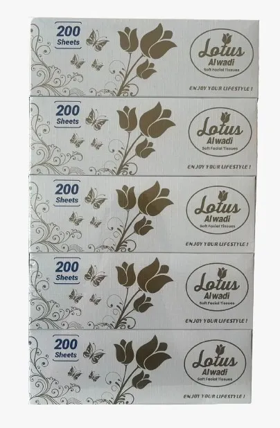 Lotus Facial Tissue 2Ply - 5 x 200 Shts