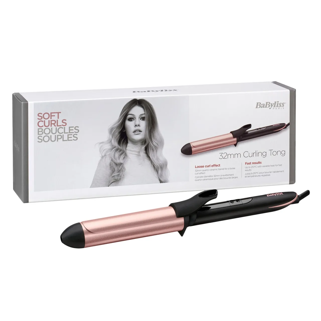 Babyliss جهاز تجعيد الشعر Soft Curls Boucles Souples C452SDE متعدد الألوان