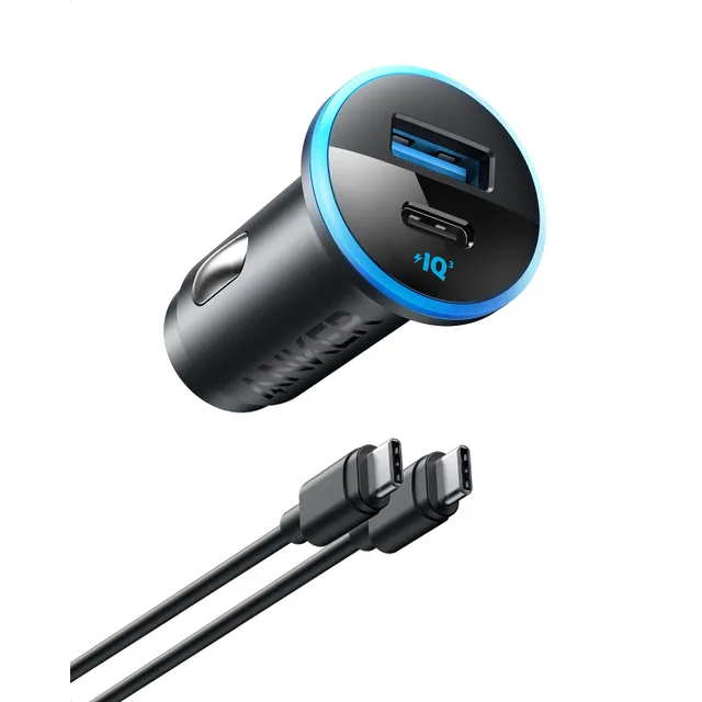 Anker 52W Dual-Port High Speed Car Charger, Black, A2735H11