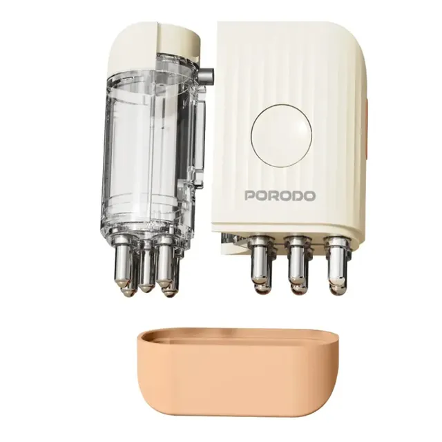 Porodo Lifestyle EMS & Red Light Hair Oil Applicator Scalp Massager, Beige, PD-LFST125-BG