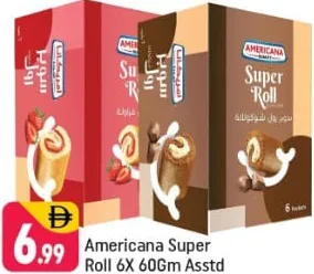 Americana Super Roll Strawberry/ Chocolate/ Vanilla