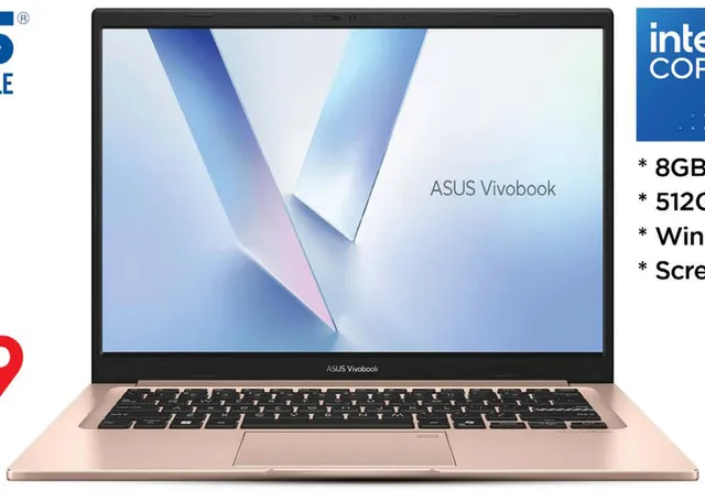ASUS Laptop Core 5, 8GB RAM, 512GB SSD, Windows 11