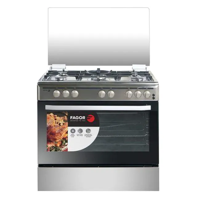 Fagor Gas Cooker 5CFM95GXA Silver