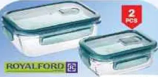 Royalford طقم حاويات زجاجية BRS