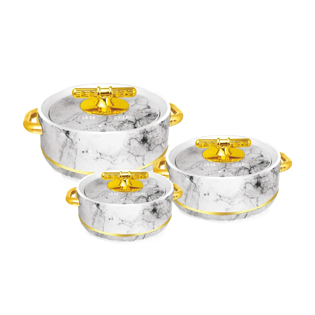 Chefline طقم حافظات طعام Prism Platina، 3pcs، PRPLTINA131820