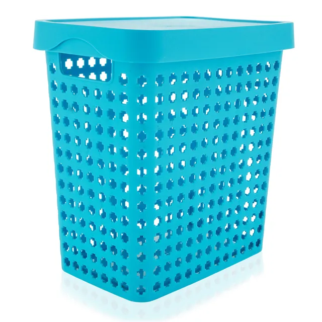 Pioneer Large Plastic Basket with Cover - Blue