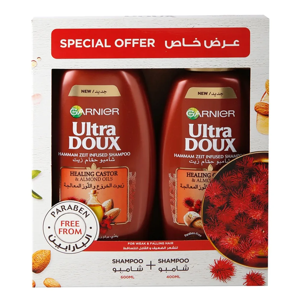 Garnier شامبو Ultra Doux بزيت الحمام +