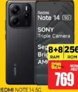 Redmi Note 14 8+8/256 Ram/Rom