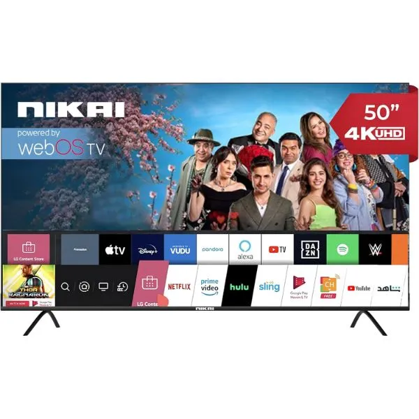 Nikai 50 Inch UHD LED WebOS Smart Tv Platinum Series, Magic Remote, Cinema Screen Design 4K Ultra HDR, Dolby Audio, Smart Voice Control, Apps YouTube, Netflix, NIK50MEU4STN