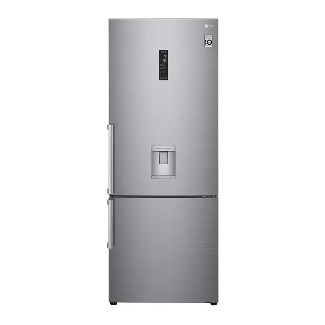 LG Double Door Refrigerator with Bottom Mount Freezer, Platinum Silver, GR-F589BLCM