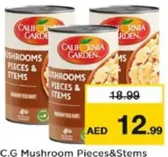 California Garden Mushroom Pieces & Stems