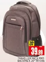 Traveller Pack Pro Backpack TR1046