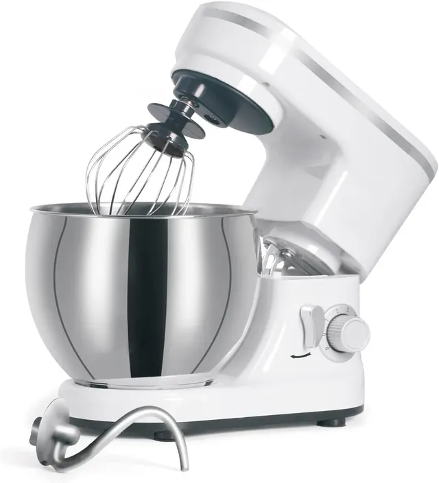 khomat Stand Mixer, 700W Kitchen Electric Mixer with 6-Speed Control, Stainless Steel Bowl, Food Dough Mixer for Baking, Whipping, and Kneading
