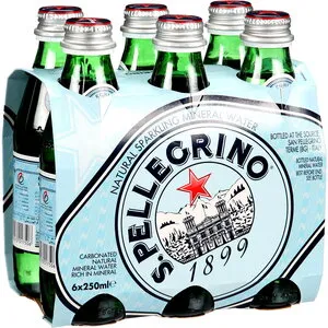 San Pellegrino Carbontd Sprkln Wtr 250mlx6Pieces