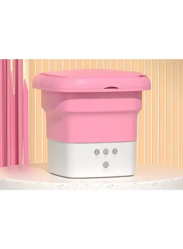 generic Portable Folding Mini Washing Machine - / Small Foldable Laundry Tub For Socks, Underwear, Baby Clothes & Travel - Compact Automatic Washer With 1, 5, And 10-MINUTE Timer Settings