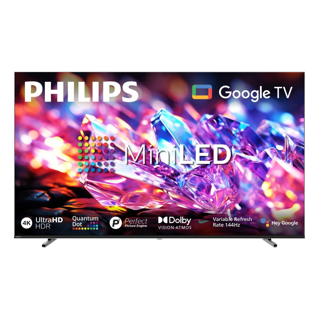 Philips تلفاز ذكي 65inch بدقة 4K Ultra HD بتقنية QD MiniLED، موديل 65MLED800، أسود