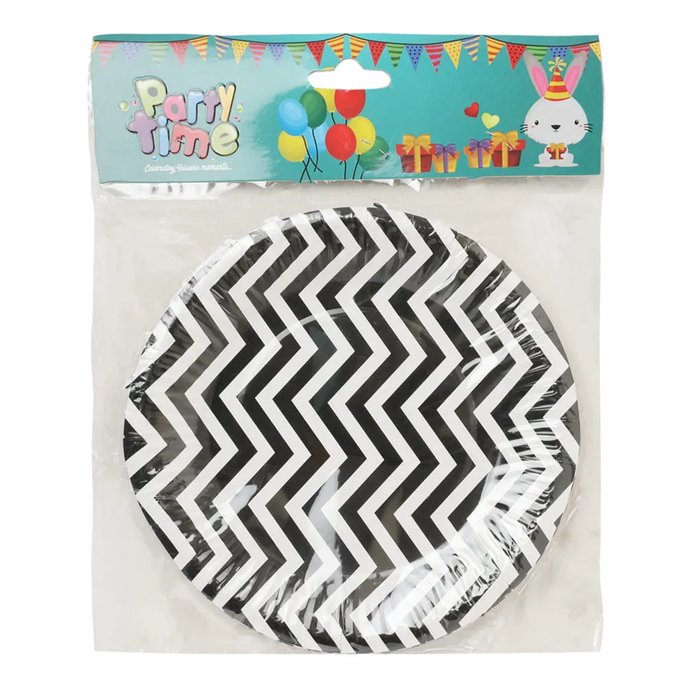 Dan Party Time طقم أطباق عيد ميلاد دائرية - 7 Inch