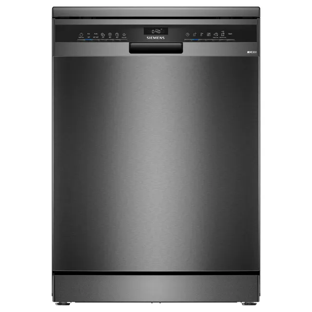 Siemens 14 Place Settings iQ300 Freestanding Dishwasher, SN23HC25MM, 60 cm, EasyStart Program, Brushed Black