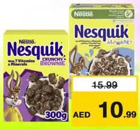 Crunchy Brownie/Nesquik Alphabet Choco Cereals