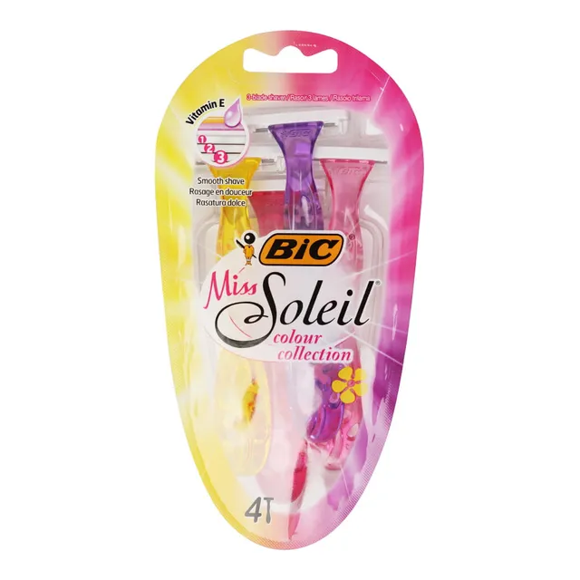 Bic Miss Soleil Colour Collection Razors - 4 Pieces