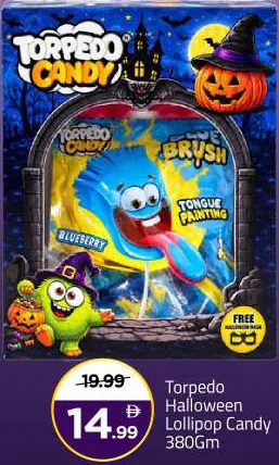 Torpedo Halloween Lollipop Candy
