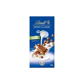Lindt شوكولاتة حليب سويسرية كلاسيكية بالبندق