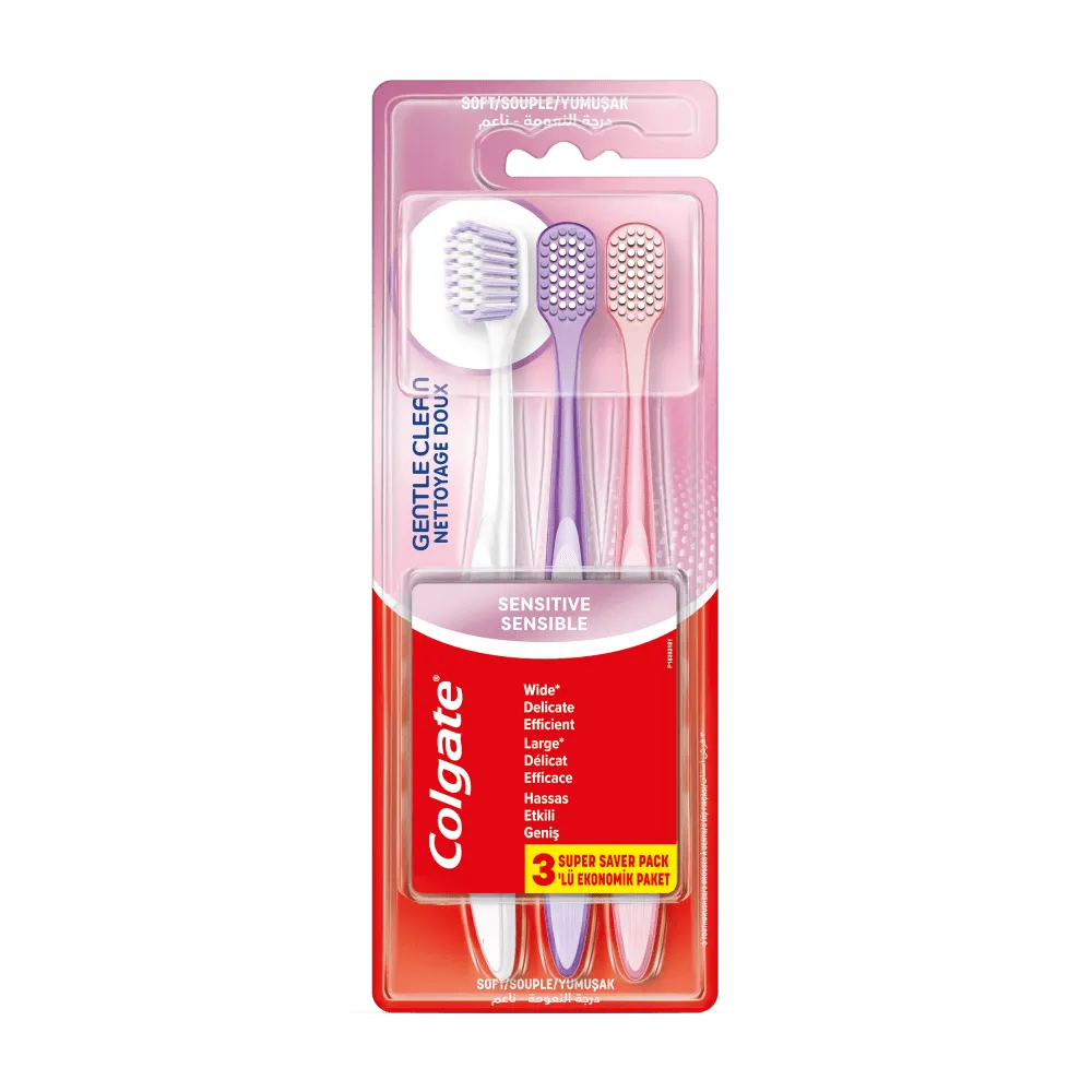 Colgate فرشاة أسنان ناعمة لطيفة وحساسة - 3 pcs