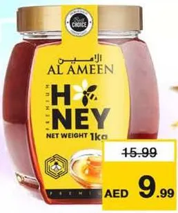 Al Ameen Natural Honey Hex Jar
