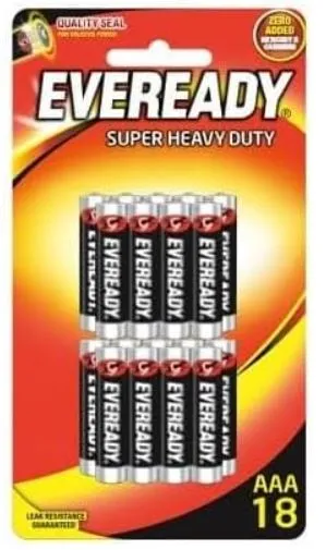 Eveready Super Heavy Duty AAA Battery - 18 Pcs
