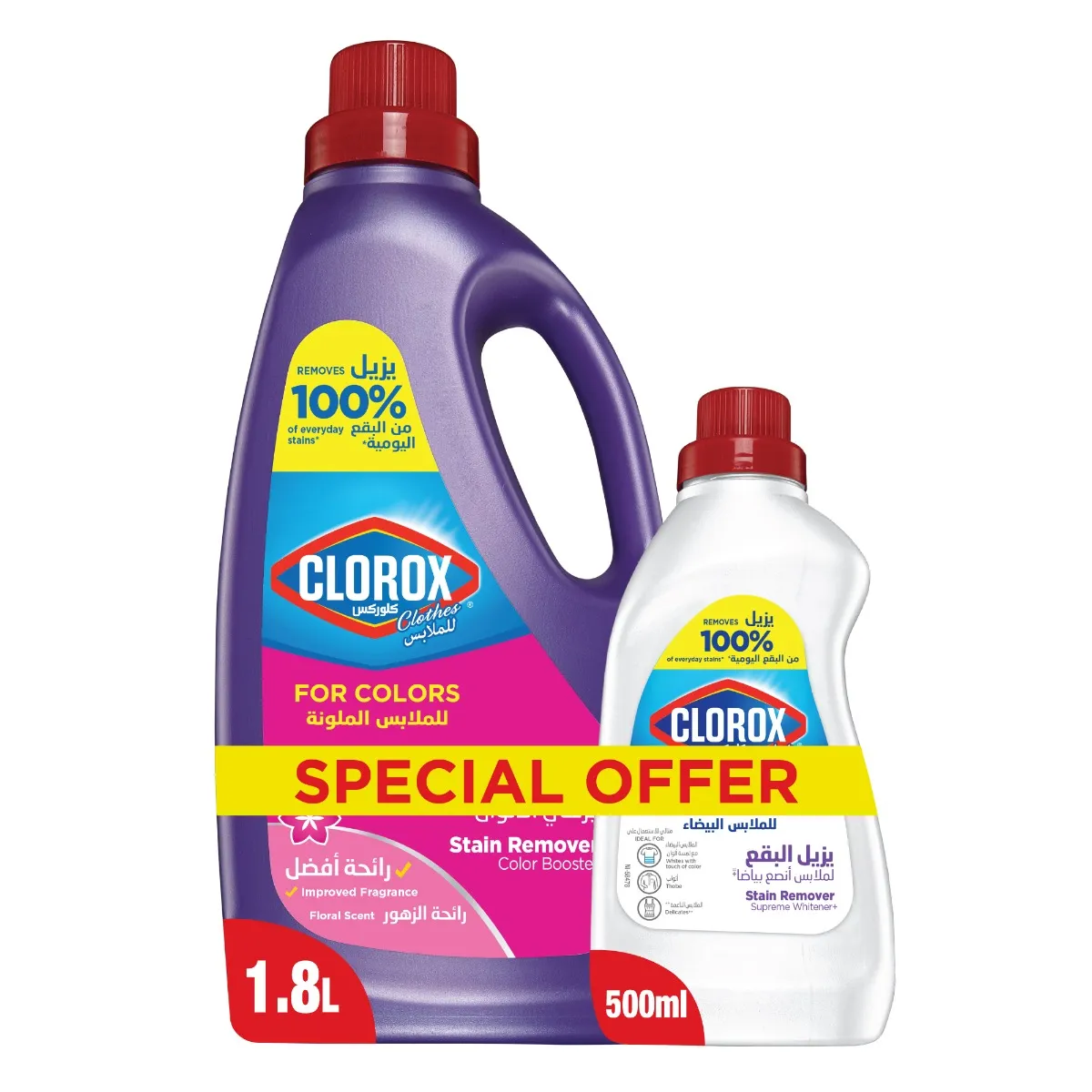 Clorox مبيض سائل برائحة الزهور - +