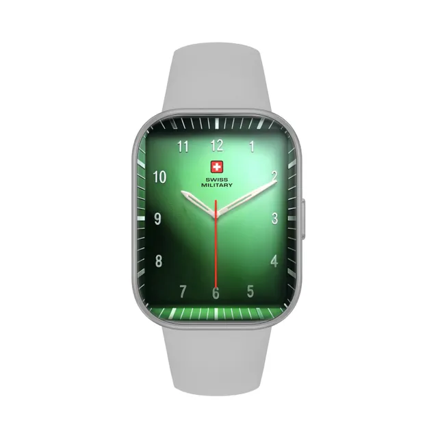 Swiss Military Rhine 3 Smart Band Calling, 1.45 Inch IPS Display, Bluetooth Calling, Heart Rate Blood Pressure SpO2 Monitoring, 7 Day Battery, IP67 Water Resistant, Gray