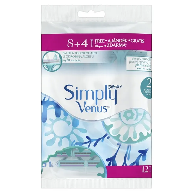 Simply Venus 2 Blades - 8 + 4 Pcs
