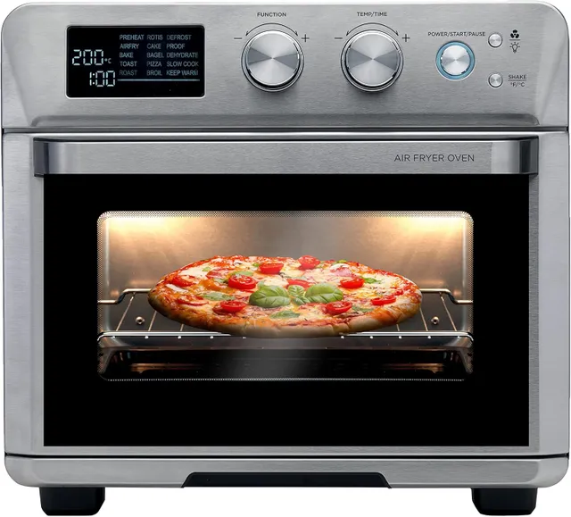 Kenwood 2-in-1 Toaster Oven+Air Fryer-Oven Toaster Grill With Large Capacity, Rotisserie Function For Frying, Roasting, Grilling, Broiling, Baking, Browning, Defrosting, Heating Moa26.600Ss Silver