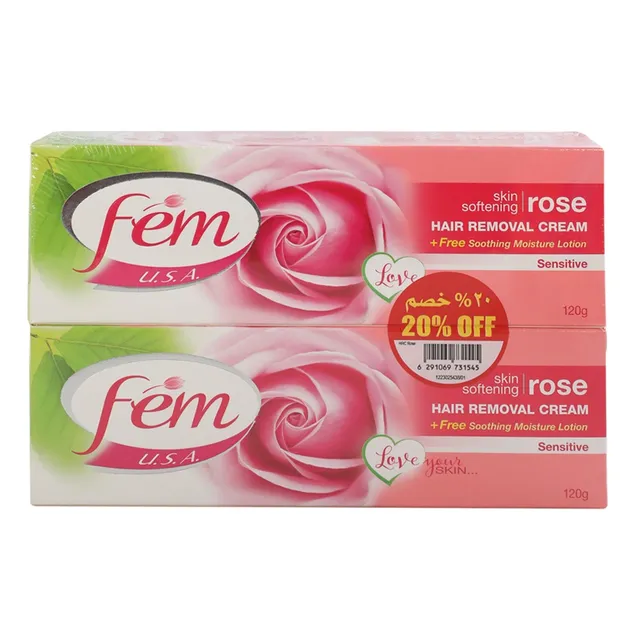 Fem Hair Removing Creme Rose 120Gmx2Pcs