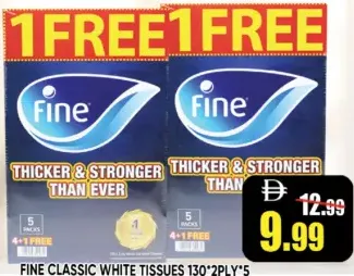 Fine Classic Tissues White, 2 Ply